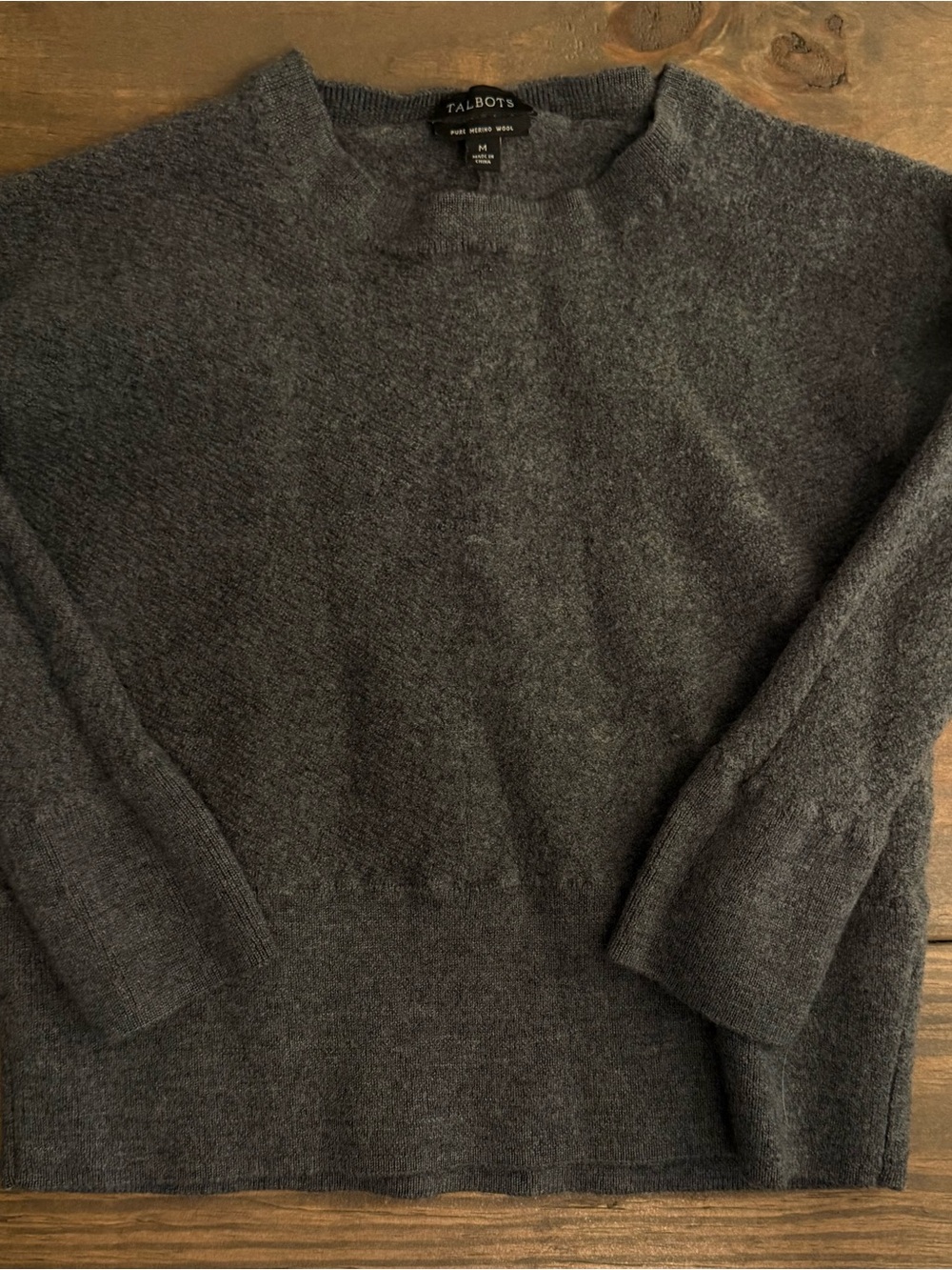 Talbots Gray Crewneck Pullover Sweater